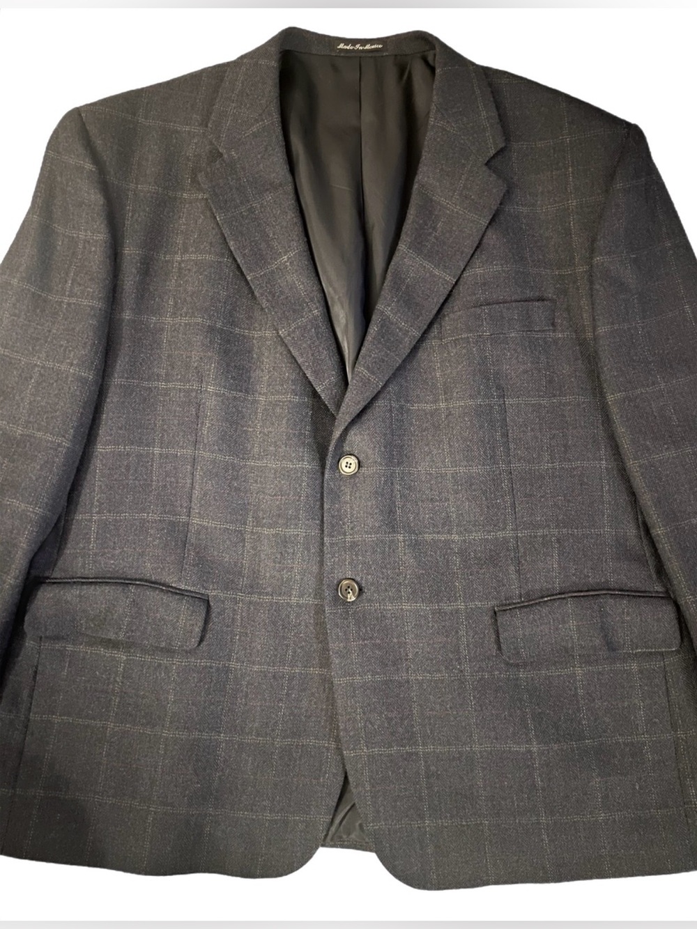 Lauren Ralph Lauren 100% Wool Windowpane Two-Button Sport Coat 50S